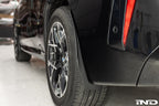 Megachip G45 X3 splash guard set installed on BMW G45 X3 exterior, factory bodyline fitment, durable protection for vehicle sides.