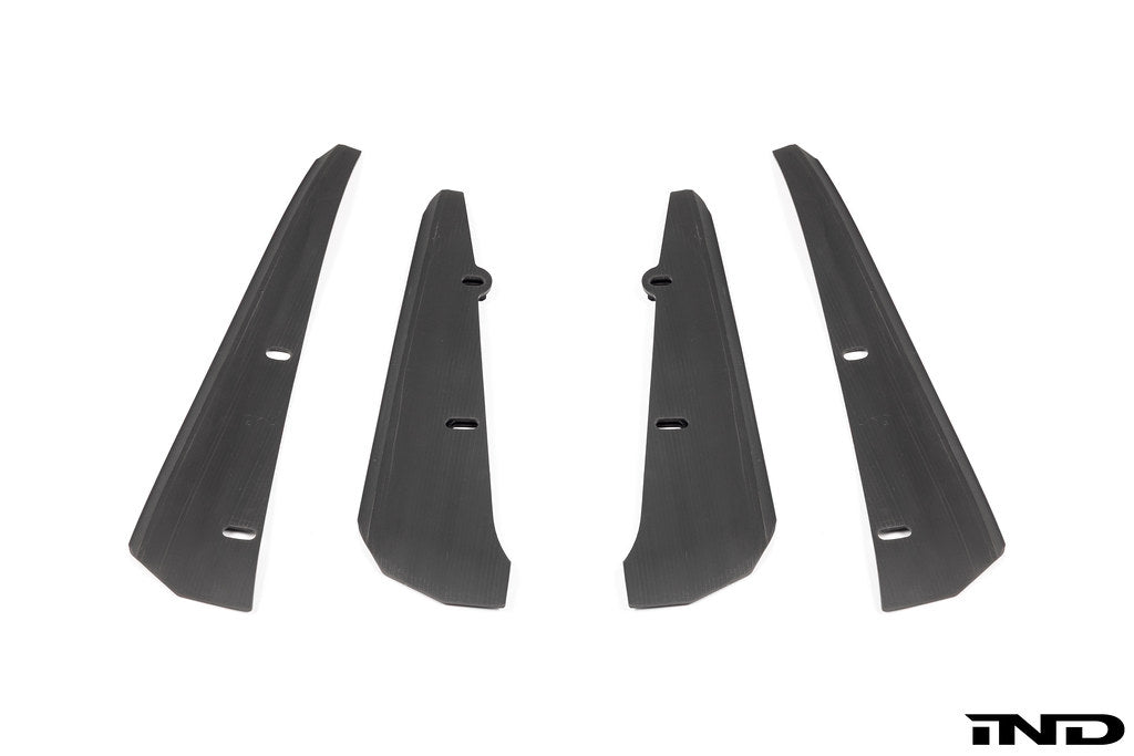 Megachip MK8 GTI and Golf R splash guard set in white, exterior car accessories for protecting wheel arches.