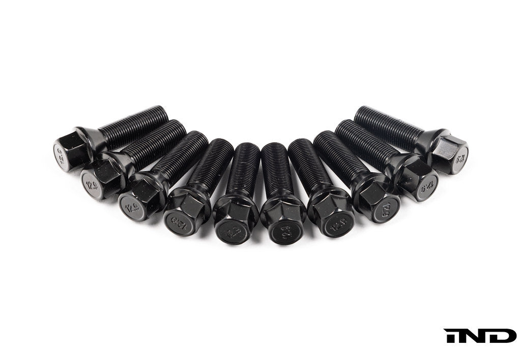 MMX Performance BMW / Supra 5x112 wheel spacer kit in black anodized, includes 12mm, 15mm, and 18mm spacers for wheels.