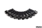 MMX Performance BMW / Supra 5x112 wheel spacer kit in black anodized, includes 12mm, 15mm, and 18mm spacers for wheels.