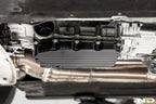 Black anodized MMX Performance Aluminum BMW DCT Oil Pan installed, showcasing durable construction and precise fit for BMW vehicles.