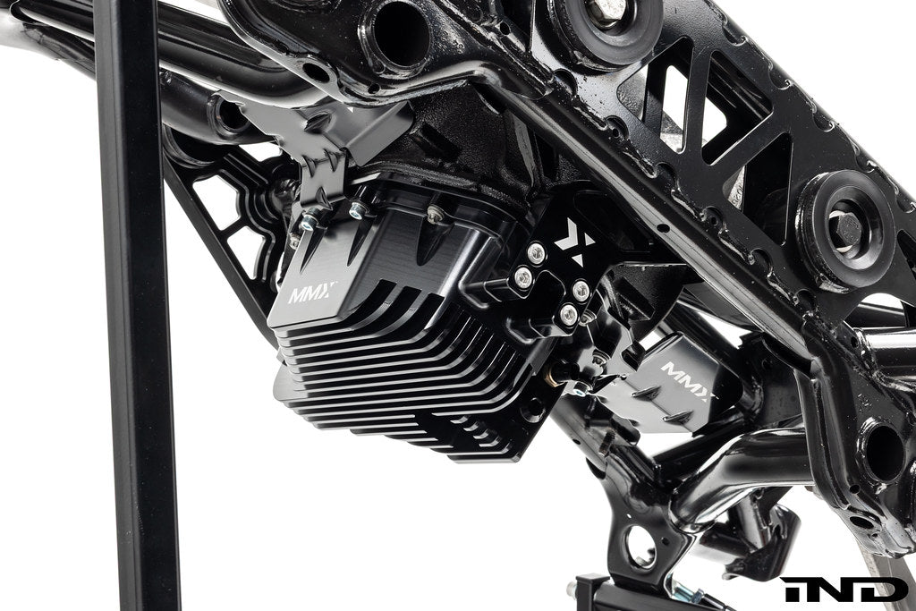 MMX Performance G8X M2/M3/M4 Ultimate Differential Track Pack with high-capacity baffled billet aluminum differential sump.