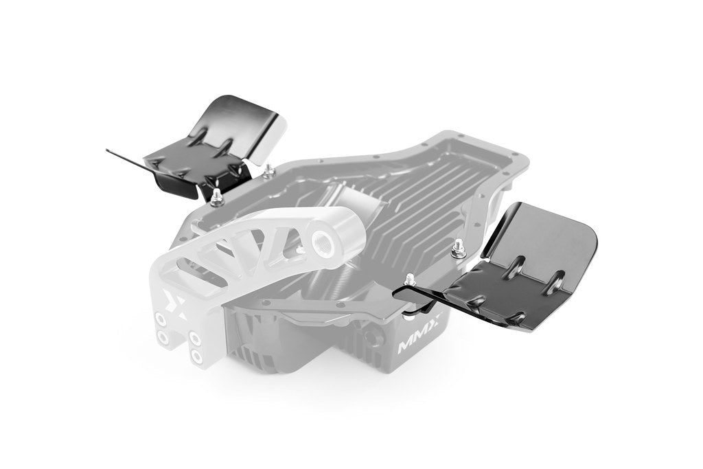 MMX Performance G8X M2/M3/M4 differential track pack with high-capacity baffled billet aluminum sump on white background