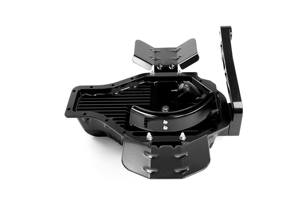 MMX Performance G8X BMW M2 M3 M4 differential track pack with high-capacity baffled billet aluminum sump on white background