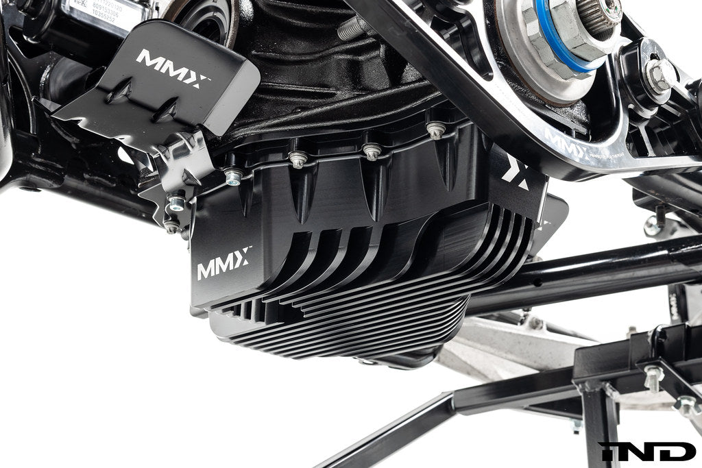 MMX Performance G8X M2/M3/M4 Ultimate Differential Track Pack with high-capacity baffled billet aluminum differential sump.
