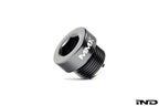 MMX Performance magnetic differential oil drain plug for BMW, M22x1.5 threading, sleek design on white background.