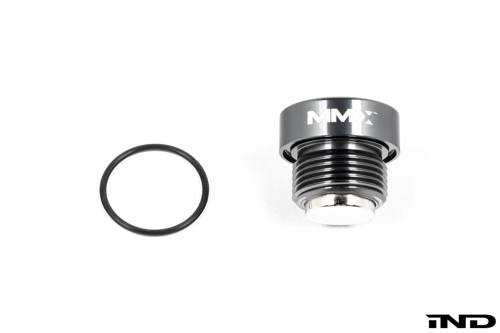 MMX Performance magnetic differential oil drain plug for BMW, M22x1.5 size, with a white background showing the product.