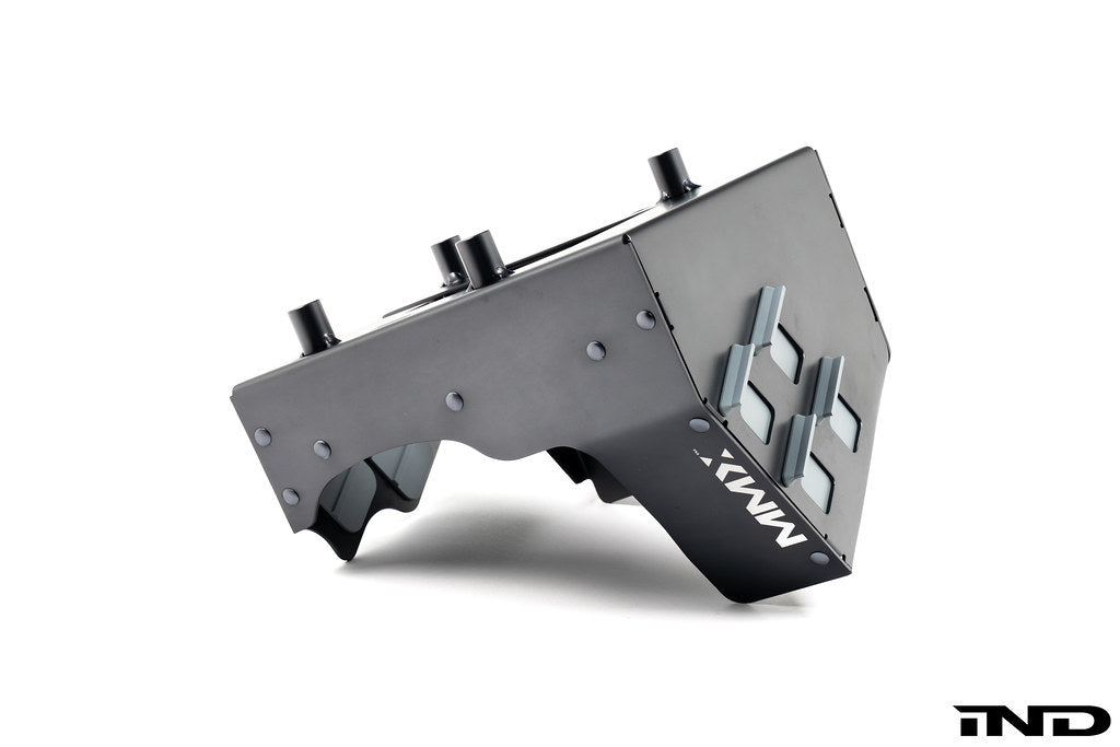 MMX Performance BMW F-Chassis N55 oil sump baffle kit designed for performance, shown on a white background.