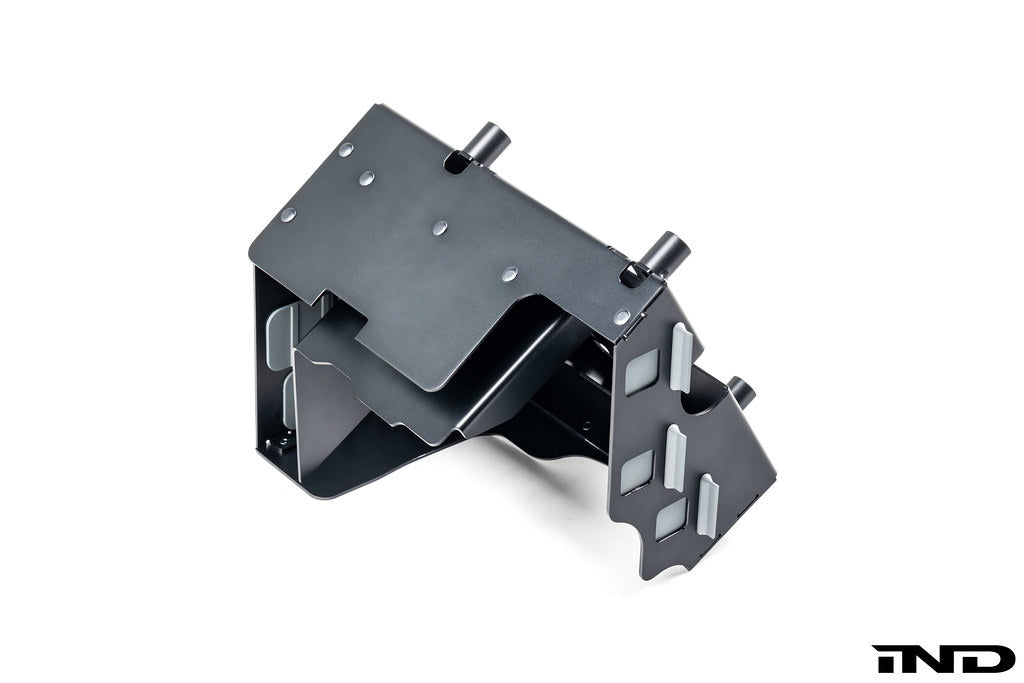 MMX Performance BMW F-Chassis N55 oil sump baffle kit with white background, showcasing the durable performance engine part.