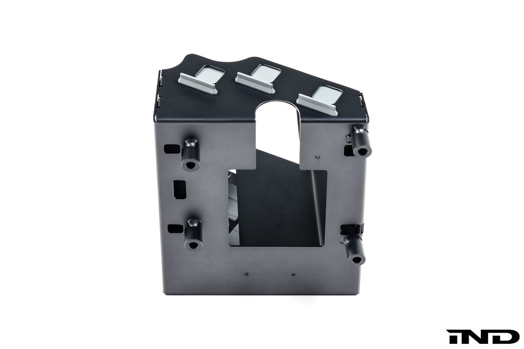 MMX Performance BMW F-Chassis N55 oil sump baffle kit, automotive performance part, white background showing installation details