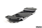 MMX Performance BMW F8X Underbody Chassis Brace on a white background, precision CNC machined from billet 6061-T6 aluminum to increase exhaust clearance, improve chassis rigidity, and provide a direct OEM-fit installation for the F87 M2, M2 Competition, F80 M3, and F82/F83 M4.