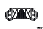 MMX Performance BMW G8X M3 and M4 billet 6061-T6 aluminum underbody chassis brace on a white background, designed to increase exhaust clearance and improve chassis rigidity for G80, G81, G82, and G83 models.