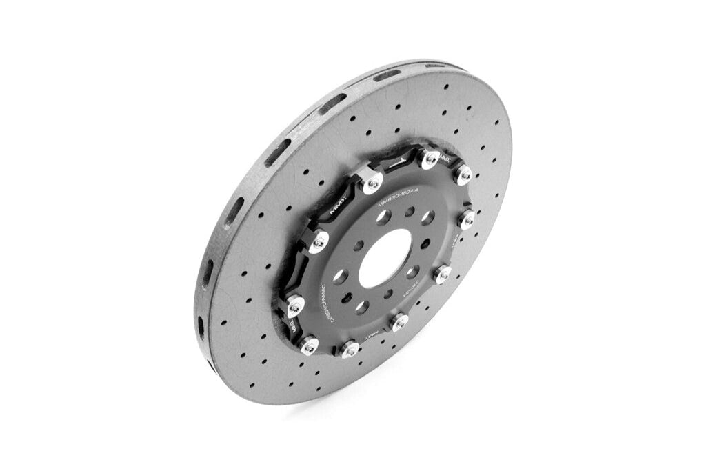 MMX Performance G8X M2/M3/M4 rear 370x24mm floating carbon ceramic brake rotor on white background