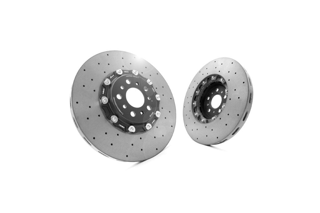 MMX Performance G8X M2/M3/M4 rear 370x24mm floating carbon ceramic brake rotor on white background