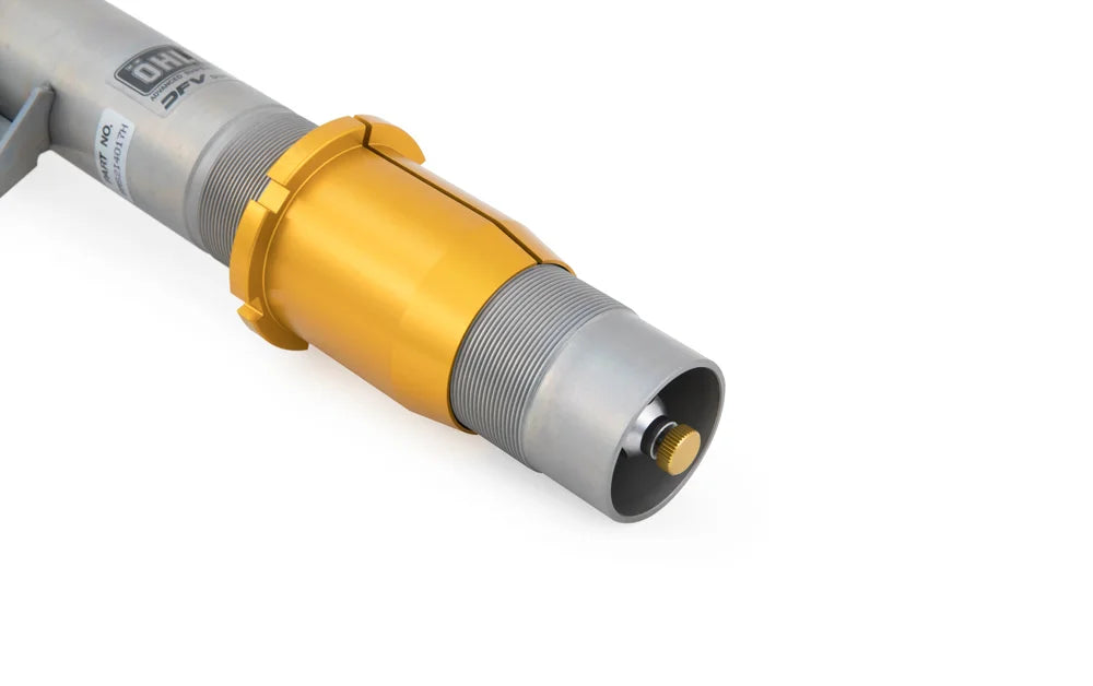 Ohlins BMW E9X M3 Road and Track coilover suspension white background DFV adjustable dampers front and rear setup