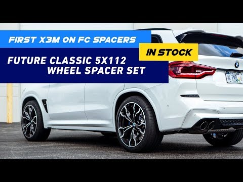 FIRST F97 X3M fitted with FC 5x112 Future Classic wheel spacers showing BMW X3M flush wheel fitment and hub centric installation