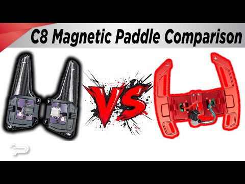 JQ Werks MadTrace magnetic shift paddles installed in C8 Corvette steering wheel video