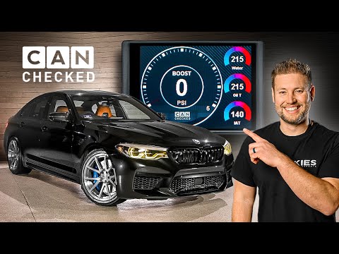 CANchecked display installed BMW F90 M5 interior OEM fit