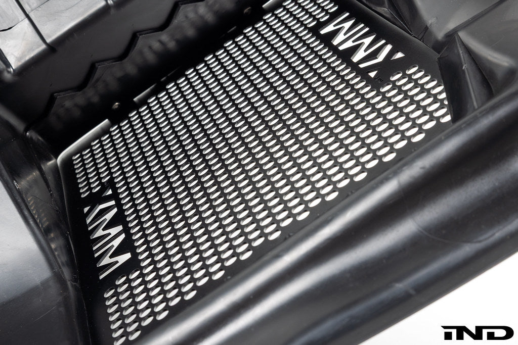 RKP G8X M2 M3 M4 enhanced clearance front liner set for exterior wheel arch protection, shown on a white background.