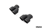 TREVORA G42 G2X 3 and 4 Series Cerakote Black exhaust tip set for exterior car styling, shown on a white background
