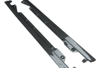 TREVORA G42 2-Series M240i carbon fiber side skirt set installed on white exterior of car, enhancing sporty appearance.