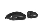 TREVORA G60 G61 G45 X3 carbon fiber mirror covers for 5-Series exterior, pair, with a white background.