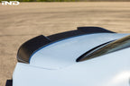 TREVORA G87 M2 Carbon rear spoiler installed on a car, showcasing a sleek, aerodynamic exterior upgrade for BMW M2.