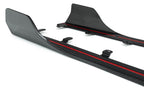 TREVORA G87 M2 Carbon Side Skirt Set for exterior car enhancement, white background, showcasing sleek, aerodynamic design.