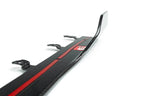 TREVORA G87 M2 Carbon Side Skirt Set for exterior of BMW G87 M2, featuring sleek white finish and aerodynamic design.