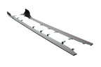 TREVORA G87 M2 Carbon side skirt set for exterior, shown in white background, enhancing vehicle aerodynamics and style.