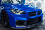 TREVORA BMW G87 M2 TR87 Ultimate Carbon Kit exterior with flat front splitter installed on the car.