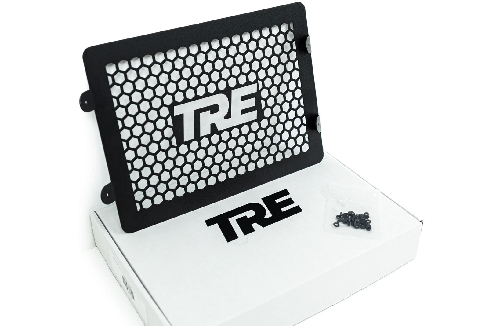 TREVORA G8X metal skid plate and arch clearance kit for M2, M3, M4 models, shown in white exterior view.
