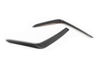TREVORA G90 G99 M5 carbon fiber PR-1 front duct extension trims on a white exterior vehicle, showcasing sleek aerodynamic design.