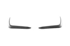TREVORA G90 G99 M5 carbon fiber front duct extension trims installed on vehicle exterior, showcasing sleek white finish.