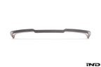 TREVORA G99 M5 Carbon Fiber PR-1 Rear Roof Spoiler on white exterior, showing sleek aerodynamic design for BMW M5.