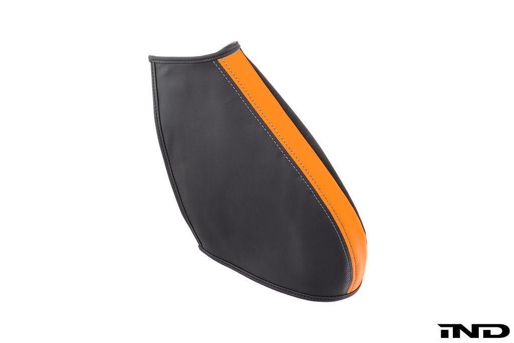 Wunderworks BMW M Carbon bucket seat upper bolster protector set in white, designed to safeguard interior seat areas.