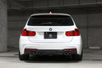 3d design f30 f31 m sport carbon fiber rear diffuser - iND Distribution