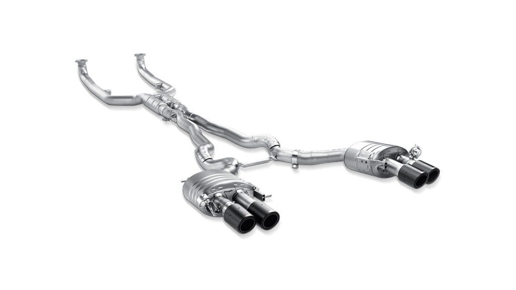 Akrapovic f12 f13 m6 evolution exhaust system w carbon tail pipe set titanium - iND Distribution