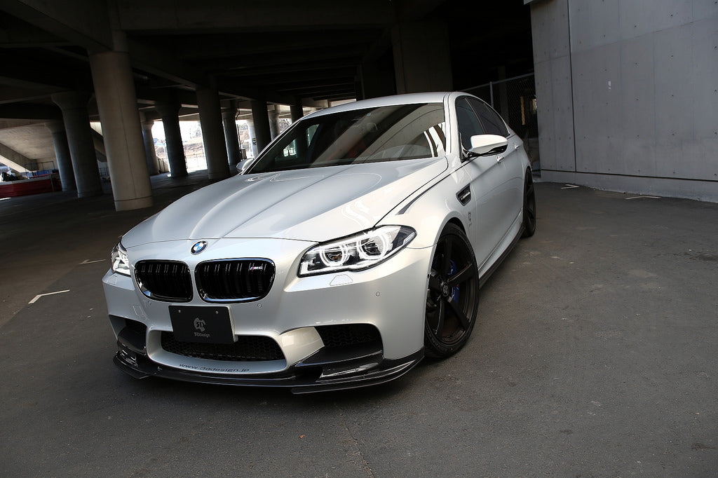 3d design f10 m5 carbon fiber front lip spoiler set - iND Distribution