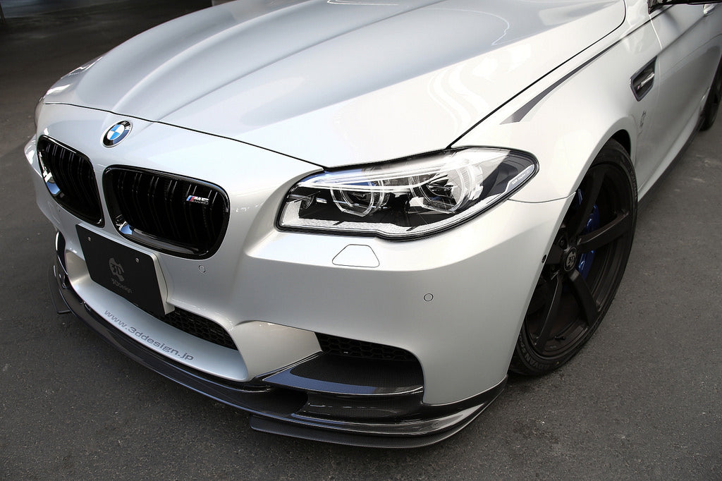 3d design f10 m5 carbon fiber front lip spoiler set - iND Distribution