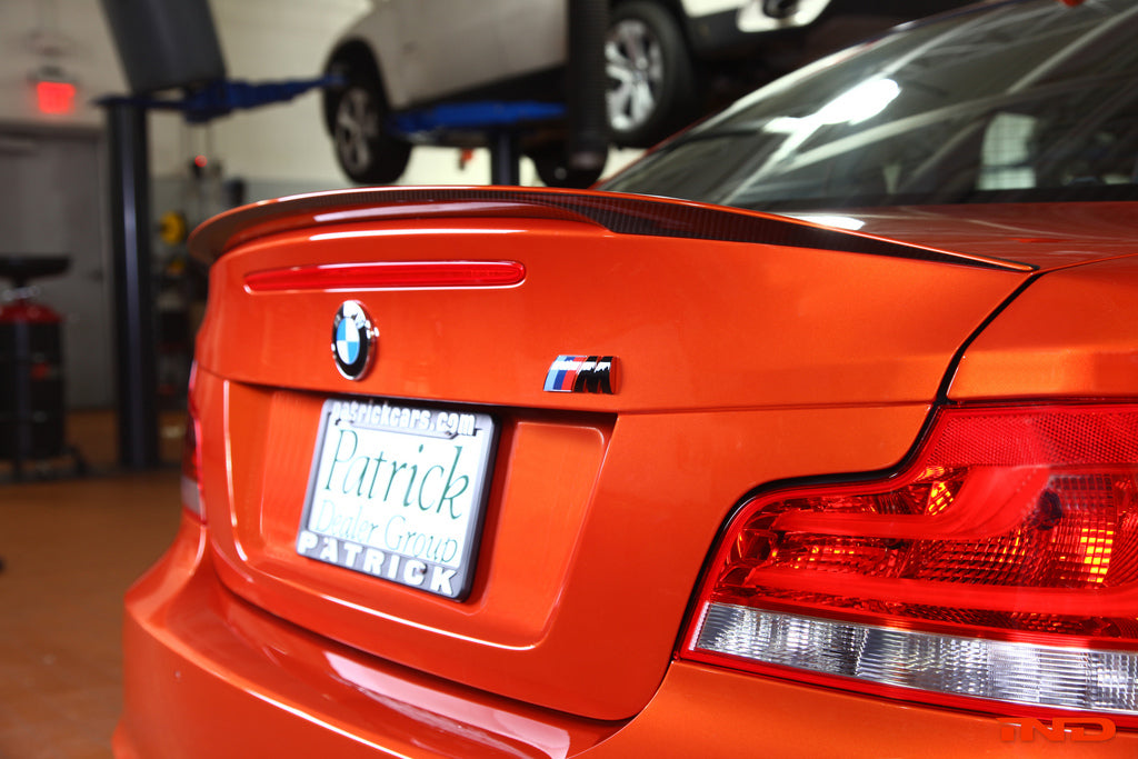 BMW Performance e82 1m spoiler with optional crt theme 1 - iND Distribution