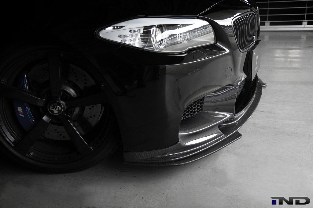 3d design f10 m5 carbon fiber front lip spoiler set - iND Distribution