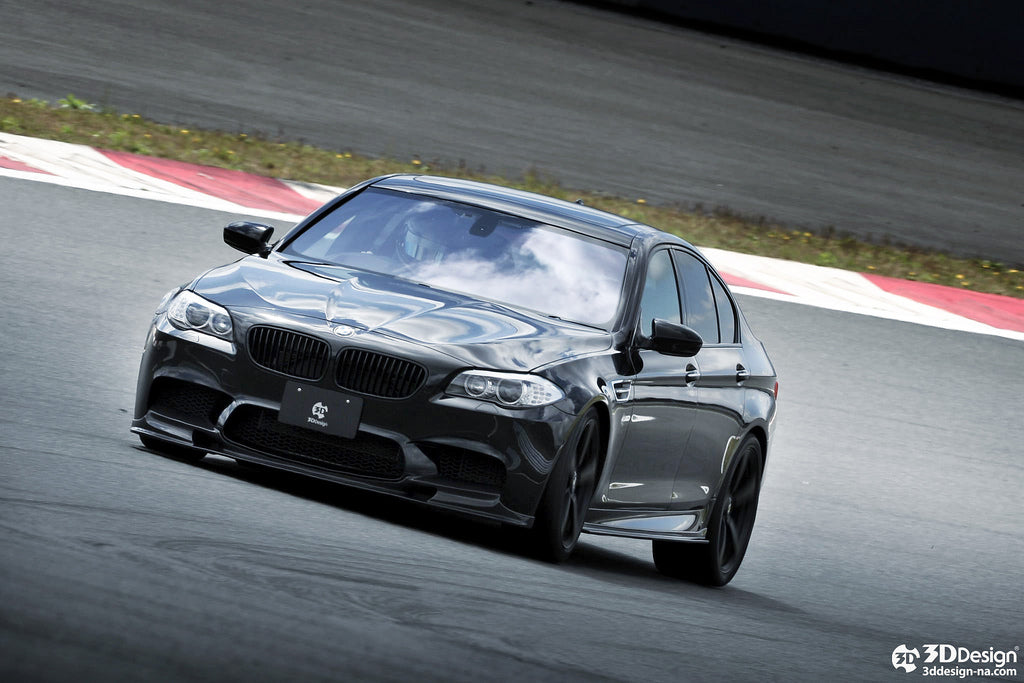 3d design f10 m5 carbon fiber front lip spoiler set - iND Distribution