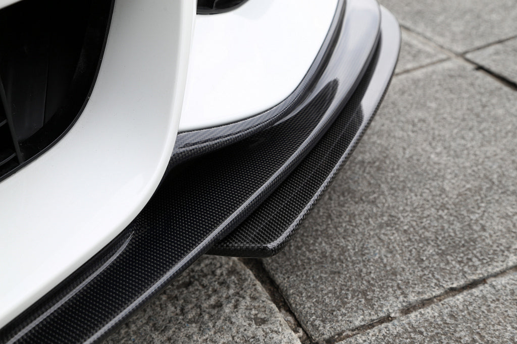 3d design f32 f36 m sport carbon fiber front lip spoiler - iND Distribution