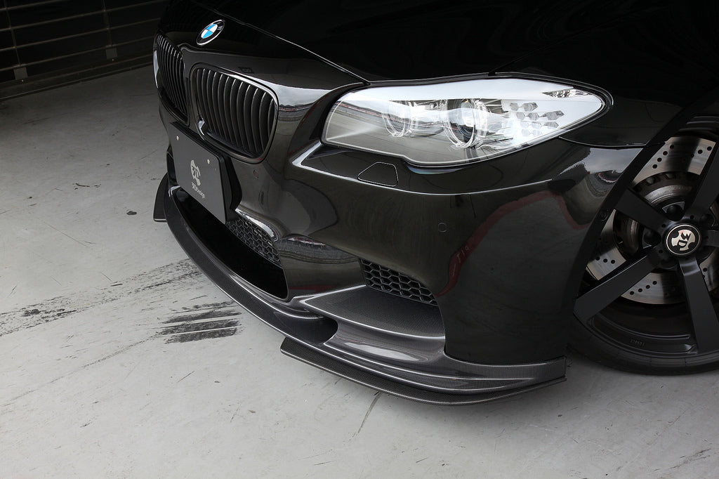 3d design f10 m5 carbon fiber front lip spoiler set - iND Distribution