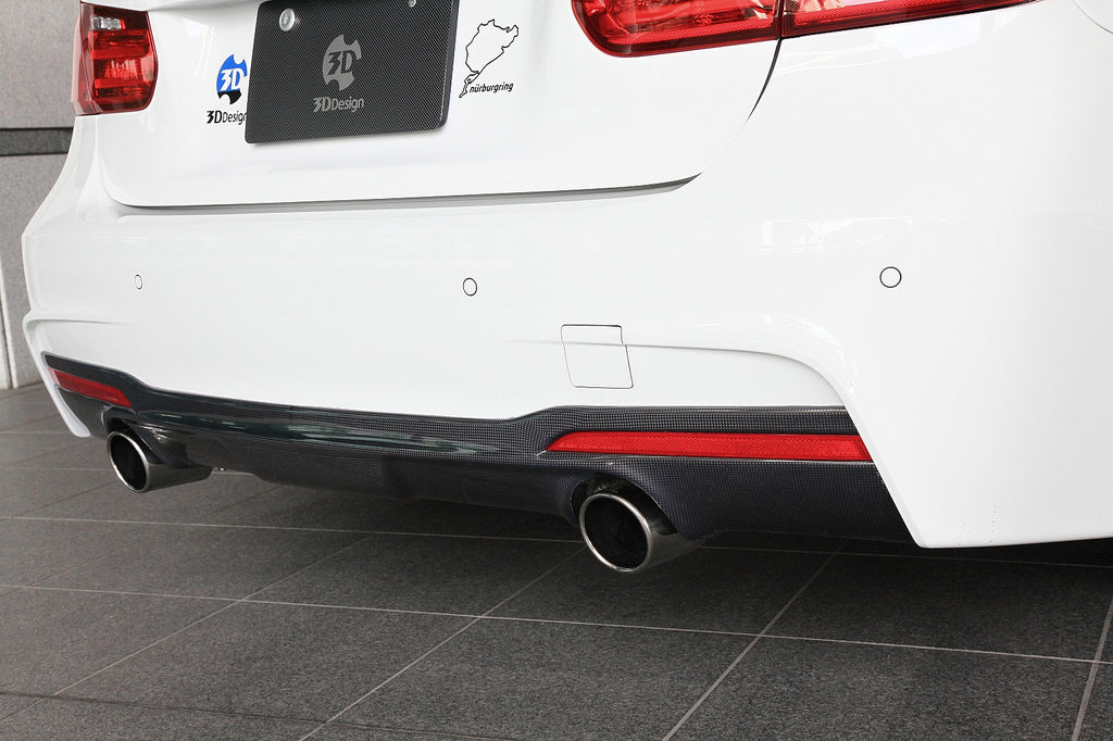 3D Design F30 F31 335i M Sport Carbon Rear Diffuser - iND Distribution