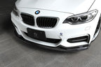 3d design f22 m sport carbon fiber front lip spoiler - iND Distribution