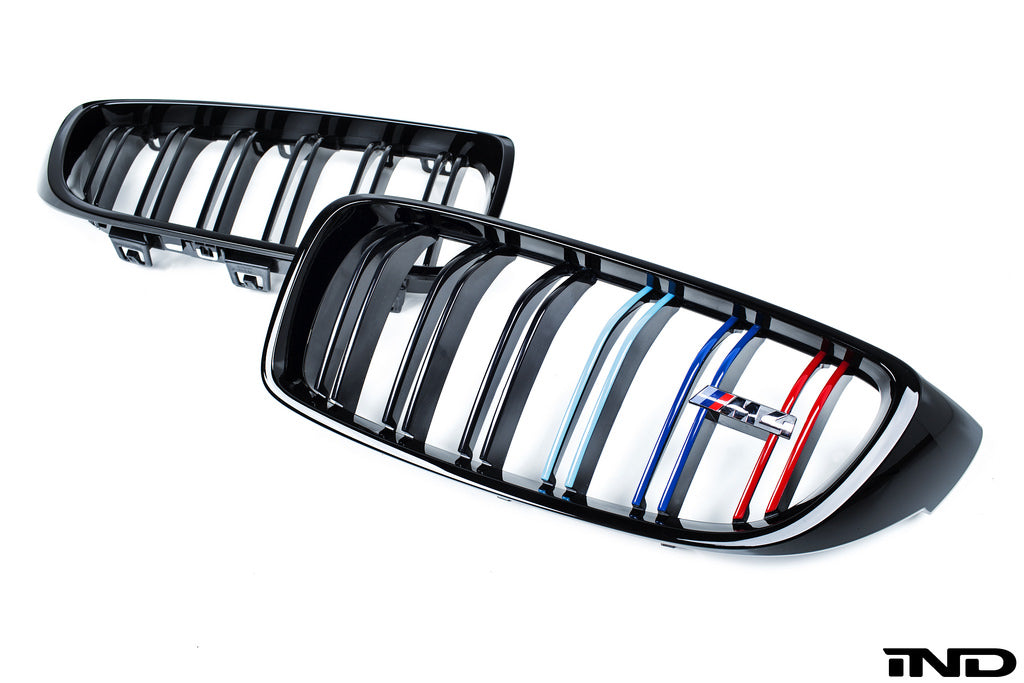 Gloss Black M4 style Front Bumper Bar Kidney Grille for BMW 1 Series F20  Hatch Pre LCI 11-15