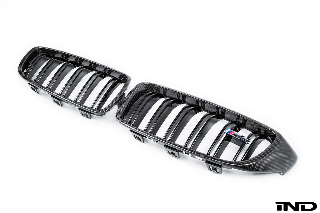 iND f8x m3 m4 carbon fiber front grille set - iND Distribution