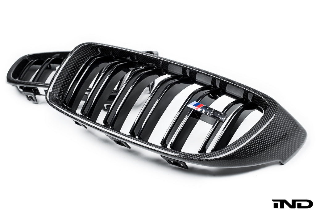 iND f8x m3 m4 carbon fiber front grille set - iND Distribution